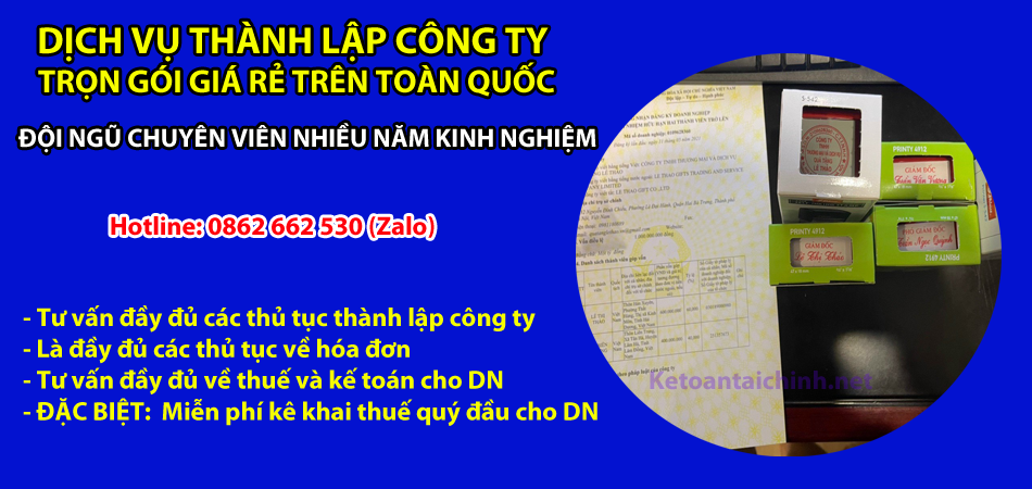 dịch vụ thành lập công tại Hà Nội