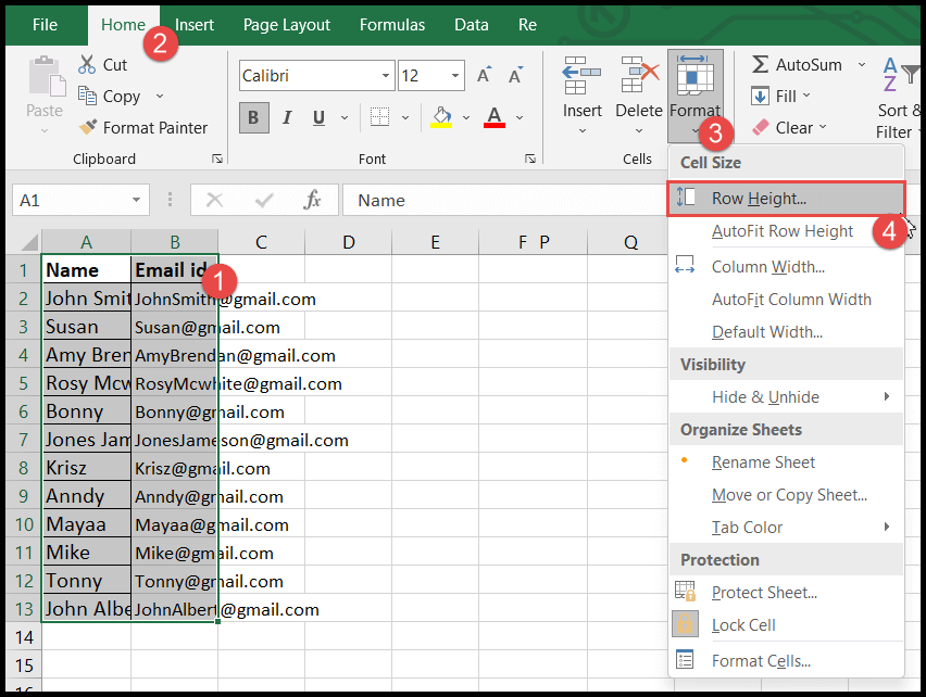 Cách làm cho ô lớn hơn trong Excel